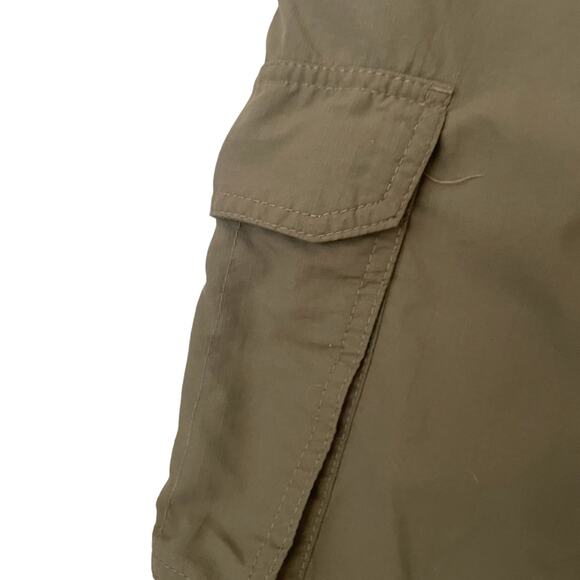 LL Bean army green nylon cargo outdoor pants size large - Picture 3 of 11
